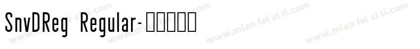 SnvDReg Regular字体转换